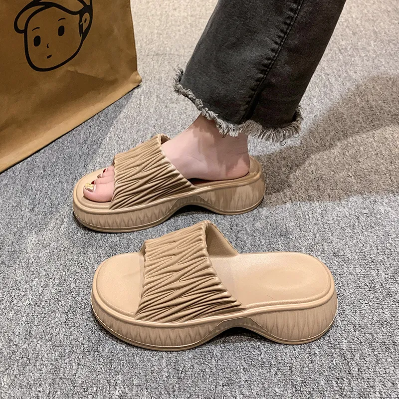 XMISTUO Fashion Versatile Squashy And Bouncy Feeling Slip Resistant Abrasion Resistant Slippers-13