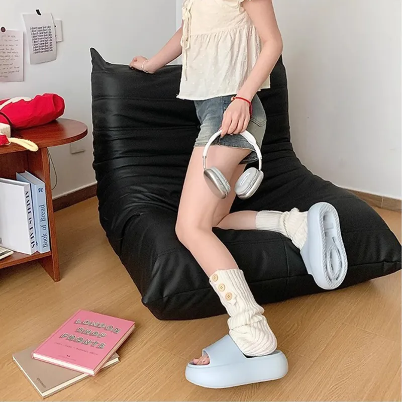 XMISTUO Minimalist Style Solid Color Platform Slippers For Women's Summer Students Home Soft Sole Comfortable Slippers-3