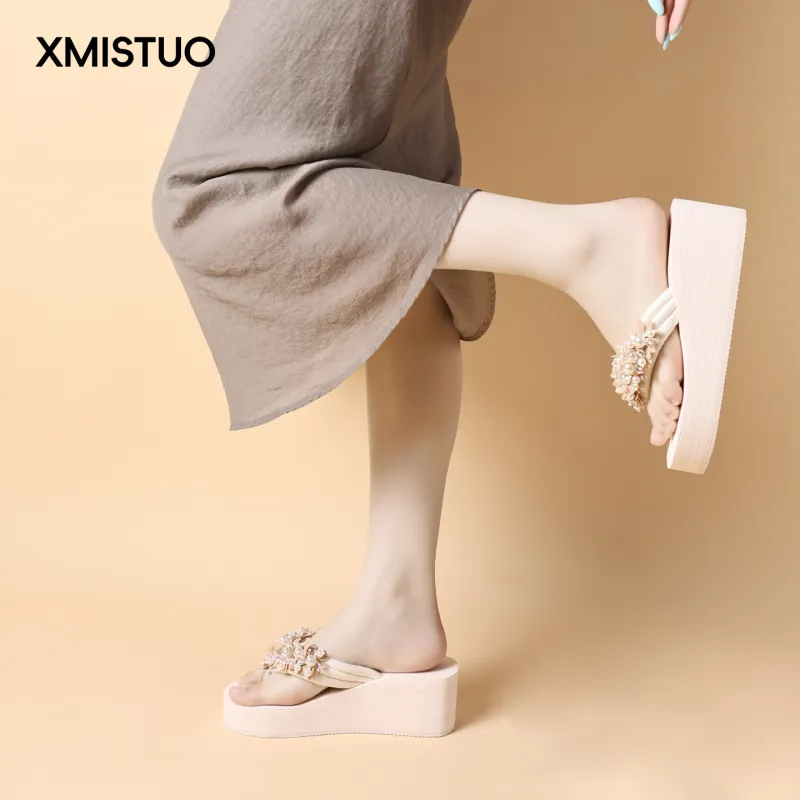 XMISTUO Quiet Abrasion Resistant Slip Resistant Flip Flops Women's-11