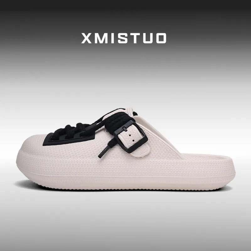 XMISTUO Premium Vintage Bucaner Men's EVA Waterproof Platform Lazy Slip on Closed Toe Couple Slippers, Home Slippers-1