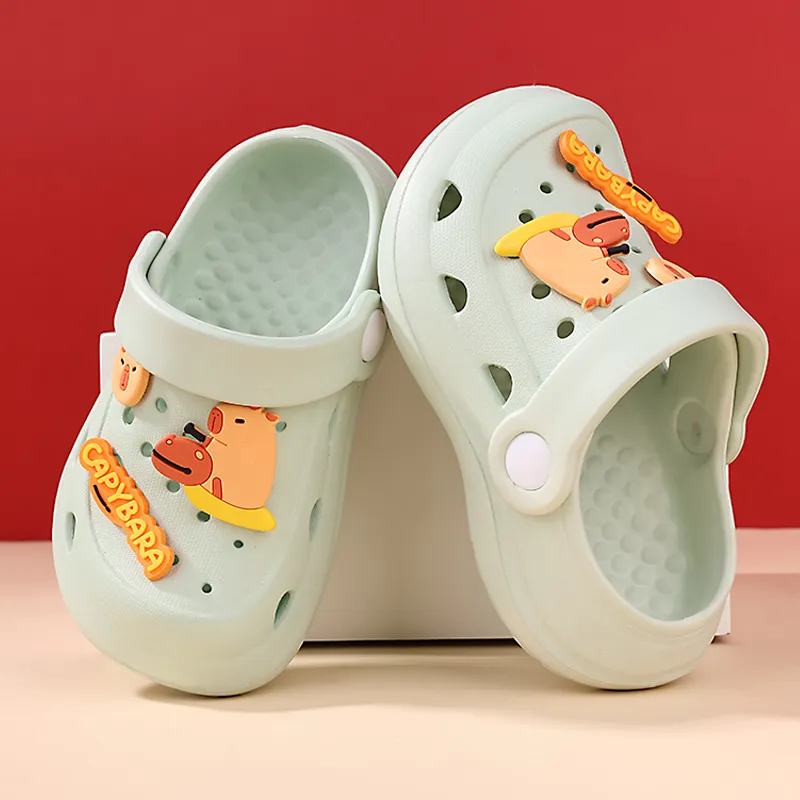 XMISTUO Cartoon Kids Clogs Summer Slip Resistant Squashy And Bouncy Feeling EVA Platform Home Slippers-11