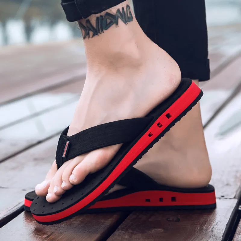 XMISTUO Rubber Sole Quick Drying Slip Resistant Abrasion Resistant Quiet Flip Flops Unisex-3