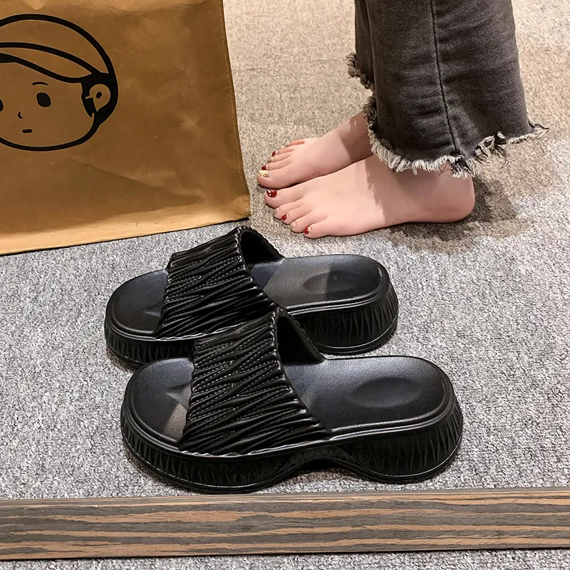 XMISTUO Fashion Versatile Squashy And Bouncy Feeling Slip Resistant Abrasion Resistant Slippers-1