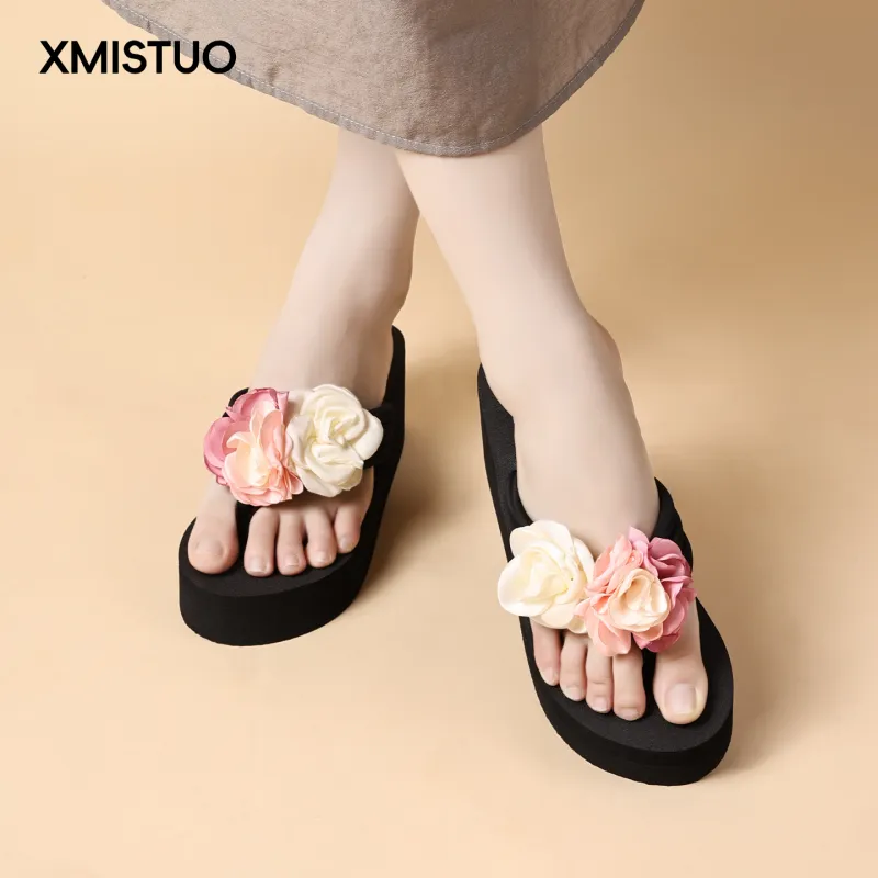 XMISTUO Quiet Abrasion Resistant Slip Resistant Flip Flops Women's-6