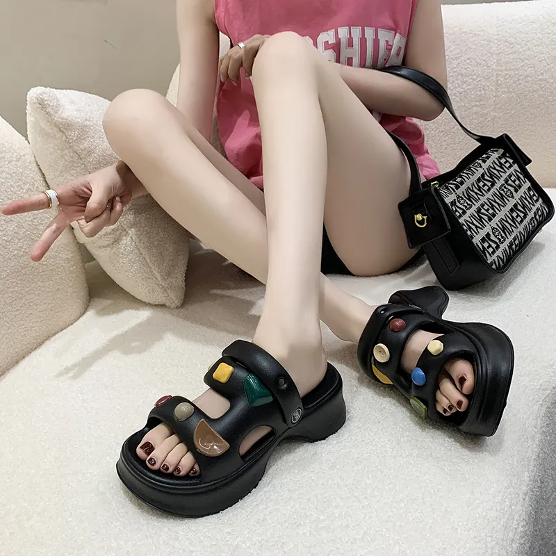 XMISTUO EVA Cut Out Quiet Slide Slippers Women's-6
