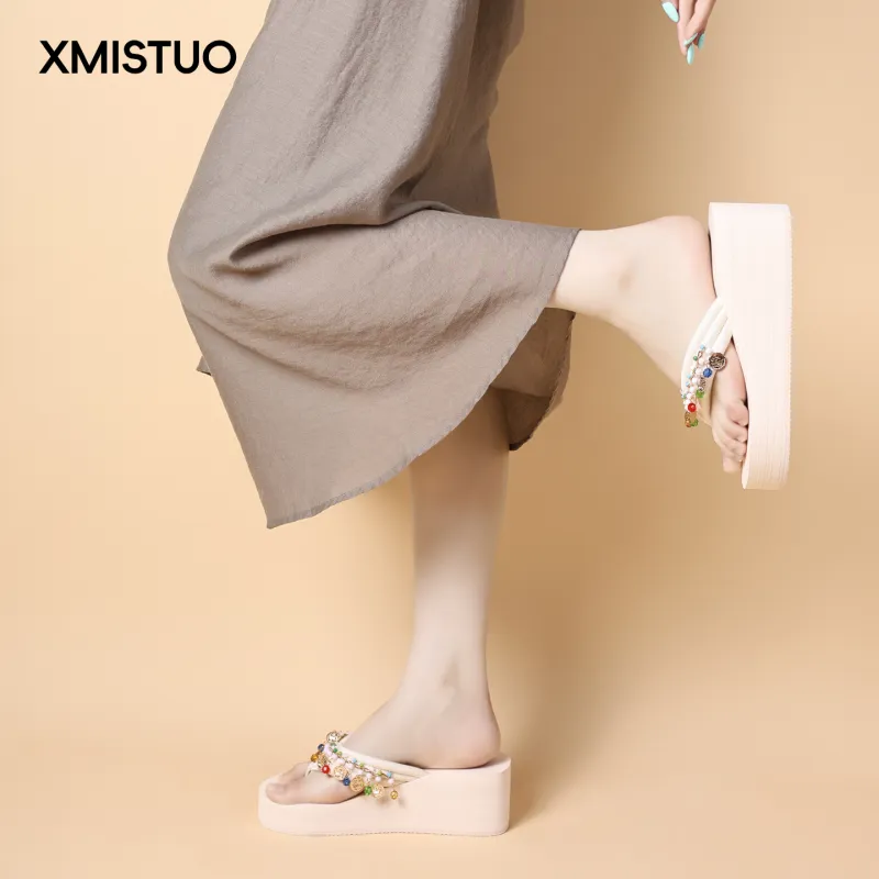 XMISTUO Quiet Abrasion Resistant Slip Resistant Flip Flops Women's-13