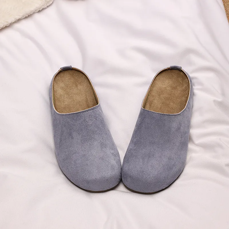 XMISTUO Quiet Abrasion Resistant Slip Resistant Wrap toe Slippers Women's-32