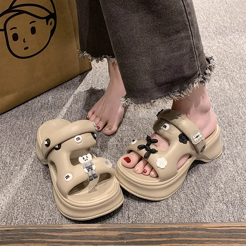 XMISTUO EVA Cut-Out Quiet Slip-Resistant Slide Slippers Women's-2
