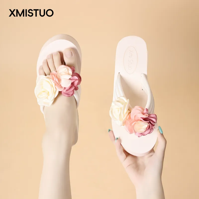 XMISTUO Quiet Abrasion Resistant Slip Resistant Flip Flops Women's-13