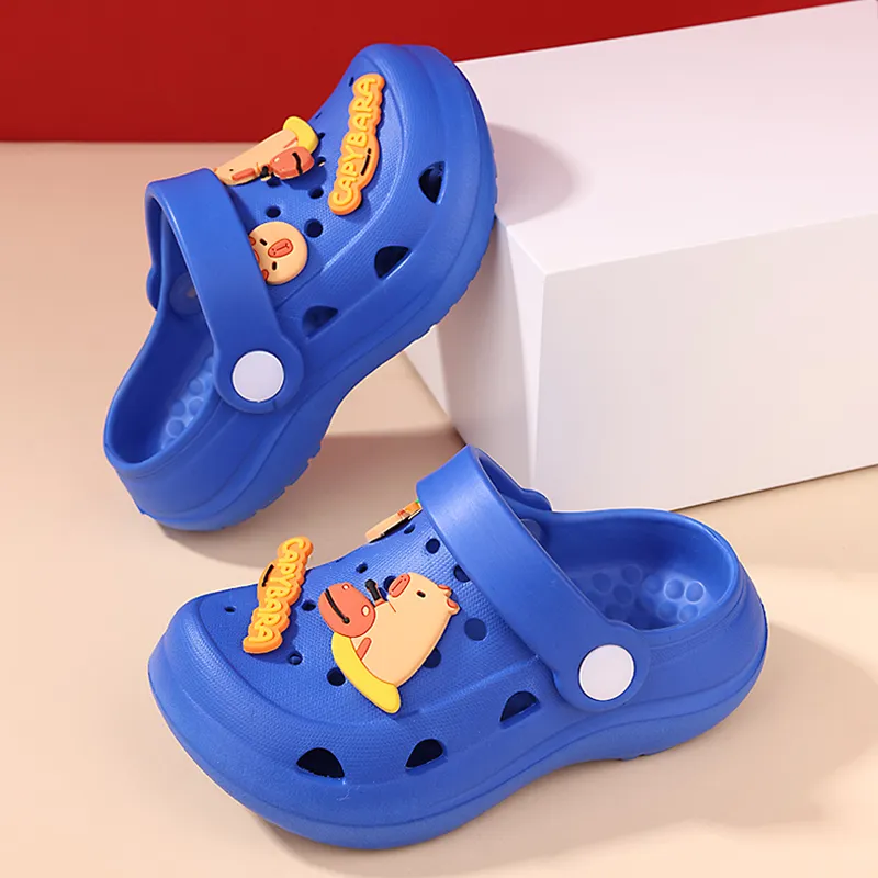 XMISTUO Cartoon Kids Clogs Summer Slip Resistant Squashy And Bouncy Feeling EVA Platform Home Slippers-13