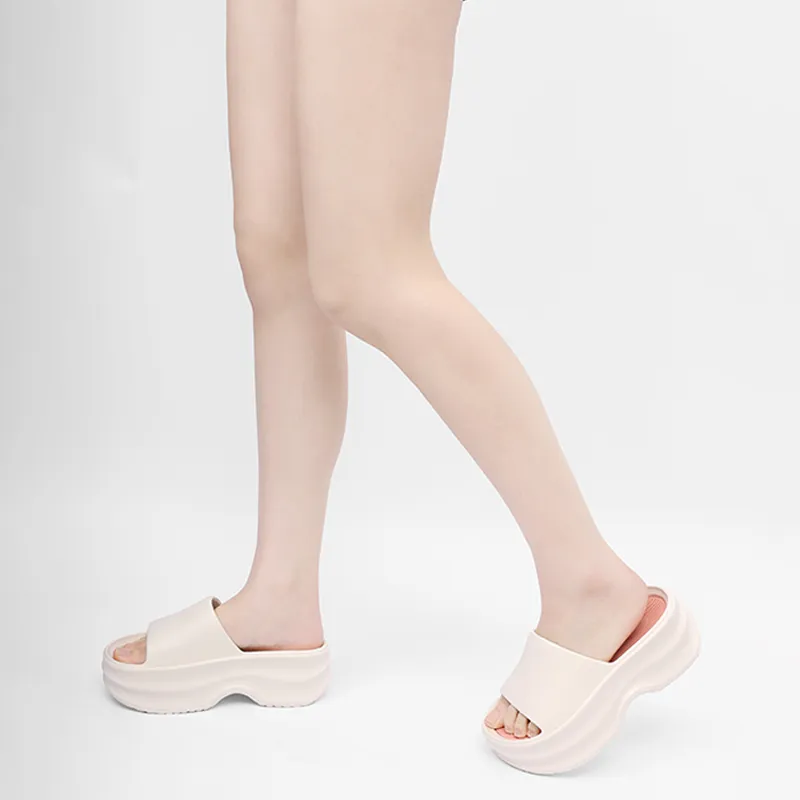 XMISTUO Minimalist Style Fashion Squashy And Bouncy Feeling Platform Slippers For Women's-19