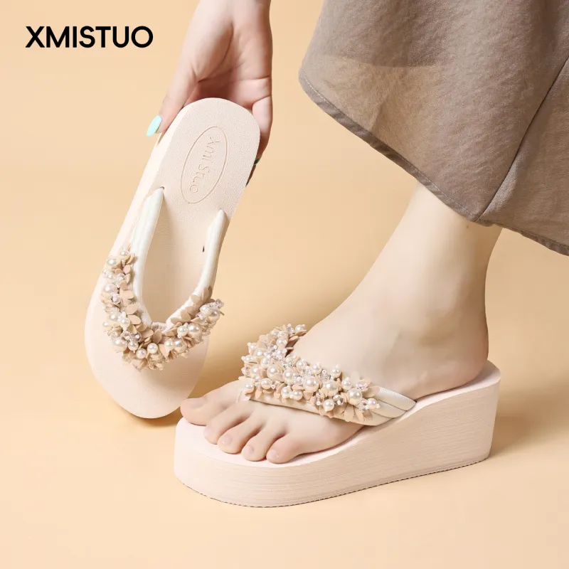 XMISTUO Quiet Abrasion Resistant Slip Resistant Flip Flops Women's-10