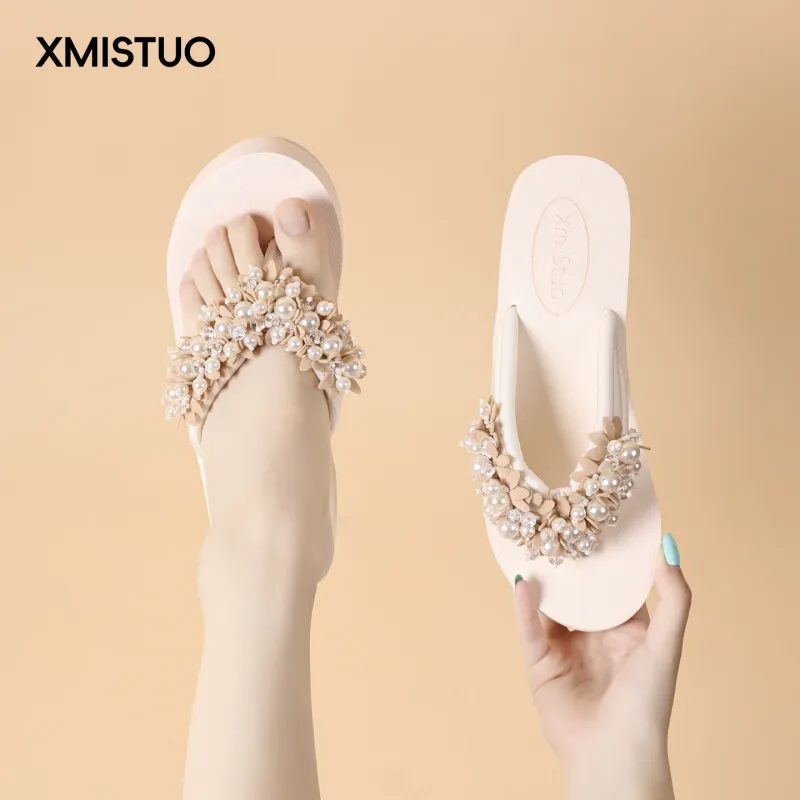 XMISTUO Quiet Abrasion Resistant Slip Resistant Flip Flops Women's-9