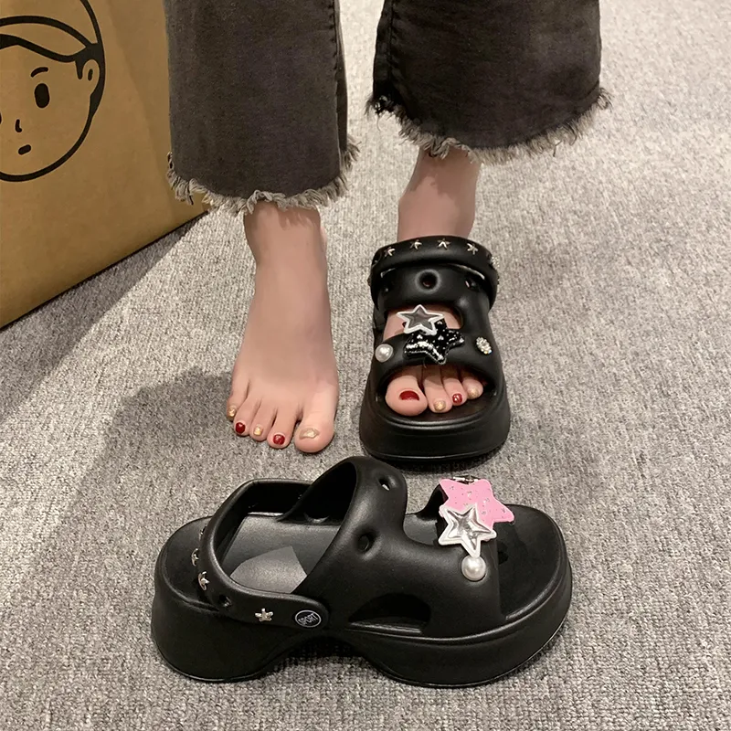 XMISTUO Summer New Arrival Fashion DIY Urban-Chic Style Trendy Clogs Beach Sandals Women's-5