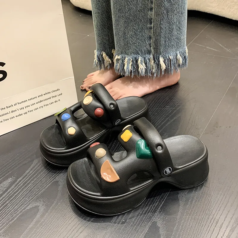 XMISTUO EVA Cut Out Quiet Slide Slippers Women's-2