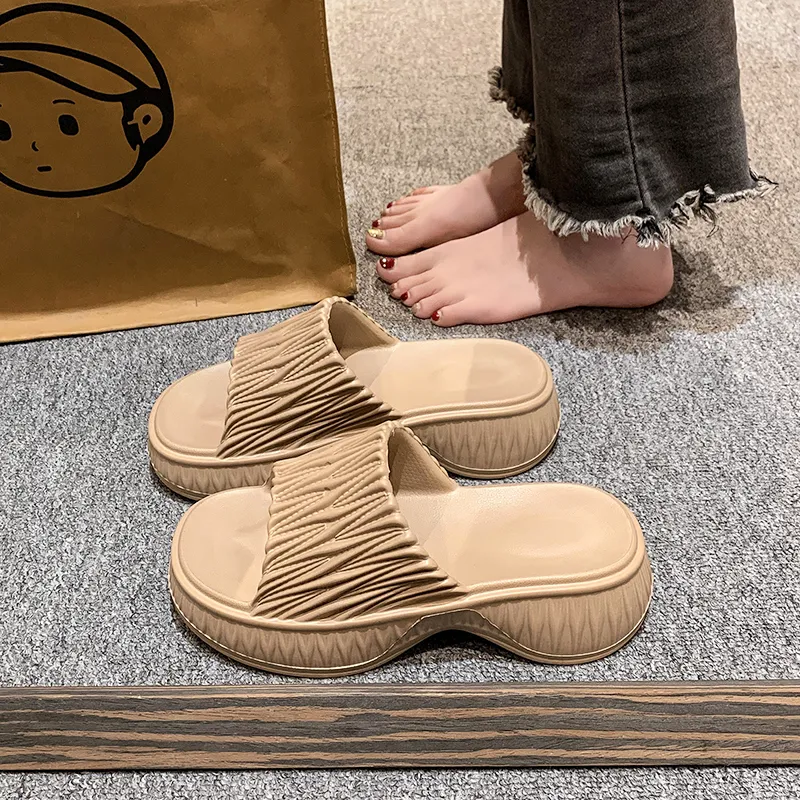 XMISTUO Fashion Versatile Squashy And Bouncy Feeling Slip Resistant Abrasion Resistant Slippers-12
