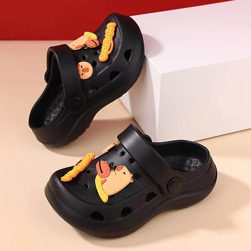 XMISTUO Cartoon Kids Clogs Summer Slip Resistant Squashy And Bouncy Feeling EVA Platform Home Slippers-4