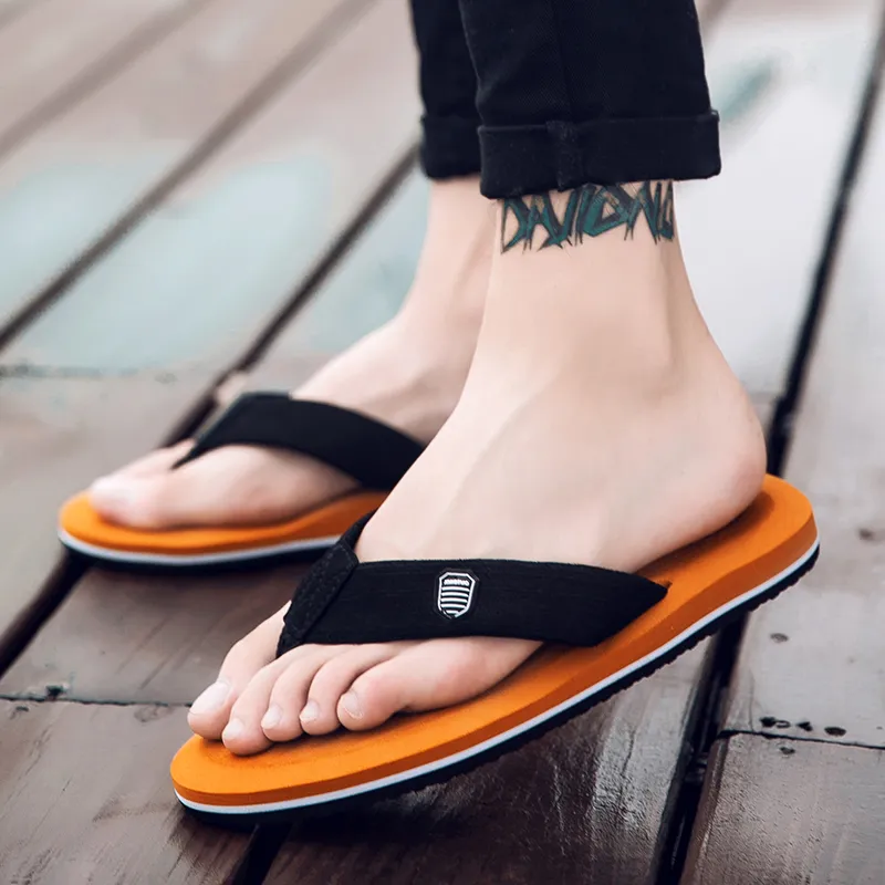 XMISTUO Rubber Sole Slip Resistant Abrasion Resistant Quiet Flip Flops Men's-8