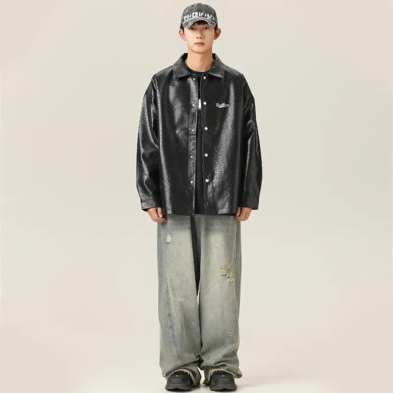 David Bakken x DAOMEIXIONG LIANMINGKUAN Leather Jacket Unisex-5