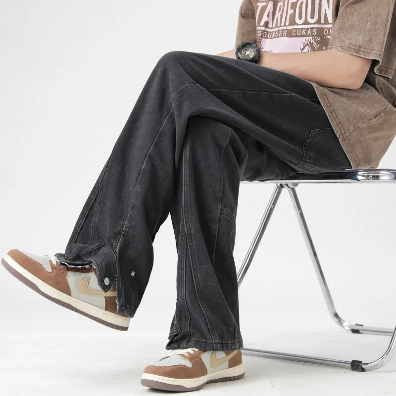David Bakken x DAOMEIXIONG,LIANMINGKUAN Jeans Unisex Black-6