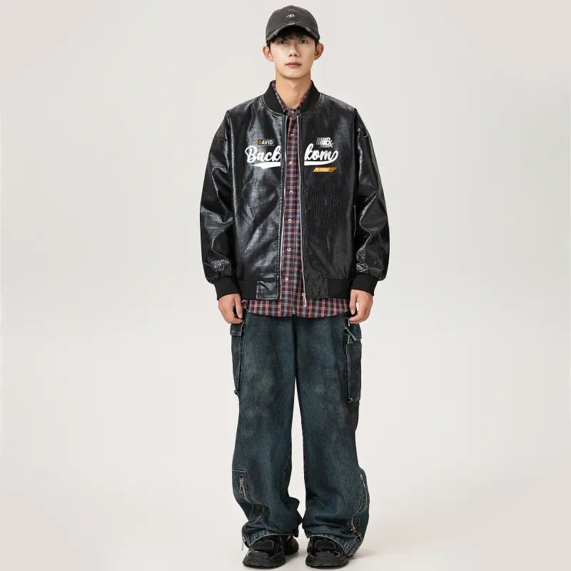 David Bakken x DAOMEIXIONG Leather Jacket Unisex-5