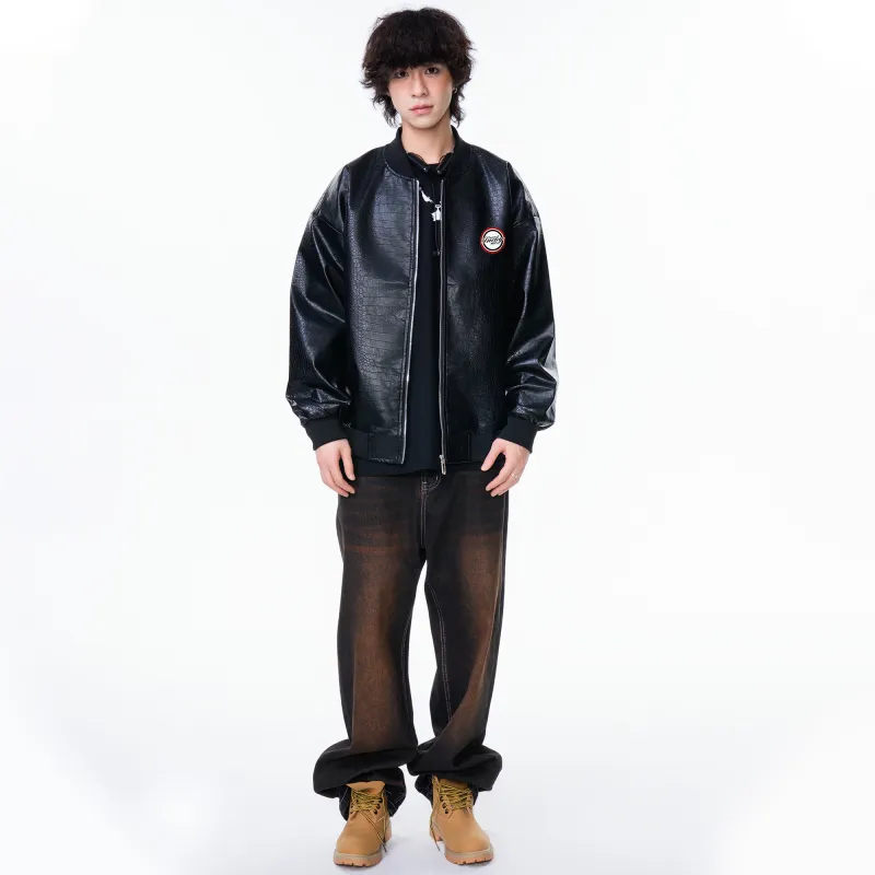 David Bakken x DAOMEIXIONG Leather Jacket Unisex-5