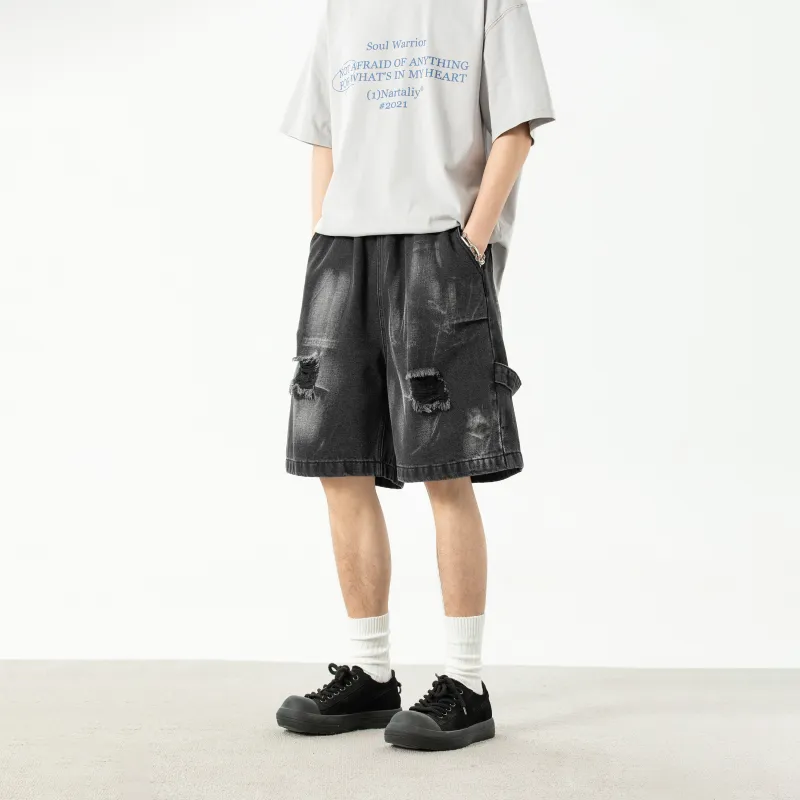 David Bakken Denim Shorts Unisex Black-5
