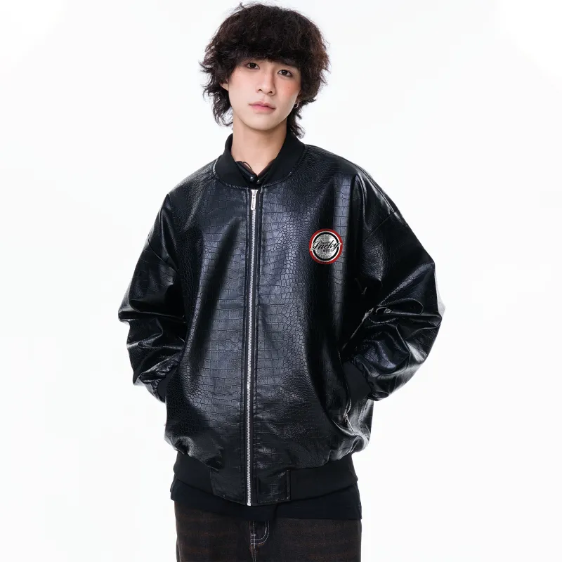 David Bakken x DAOMEIXIONG Leather Jacket Unisex-2