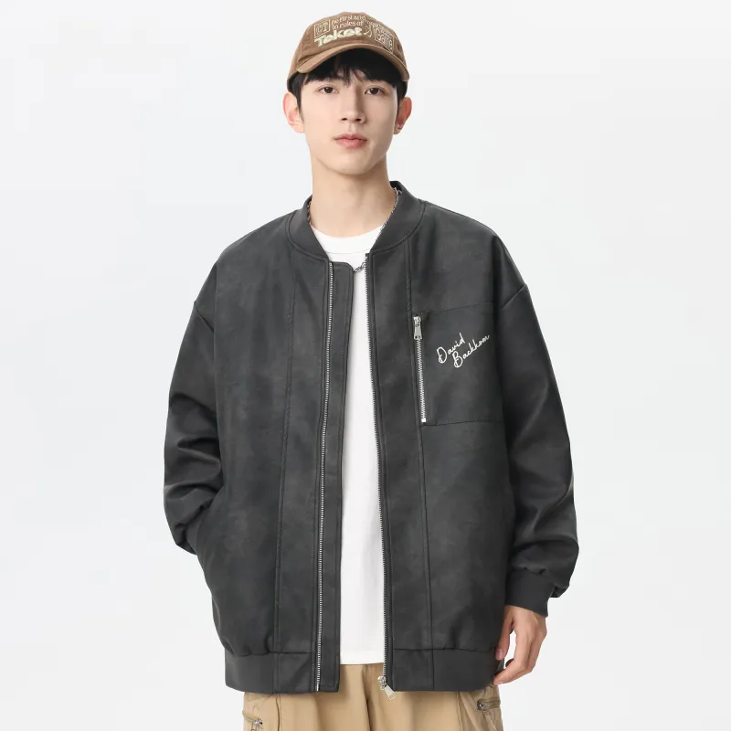 David Bakken x DAOMEIXIONG LIANMINGKUAN Leather Jacket Unisex-2