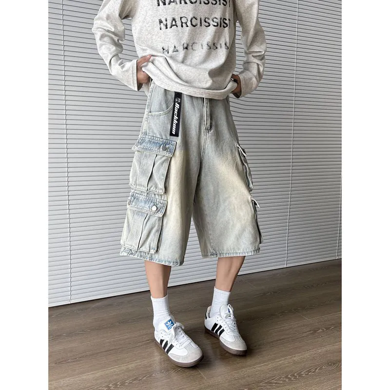 David Bakken Denim Shorts Unisex Light Blue-3