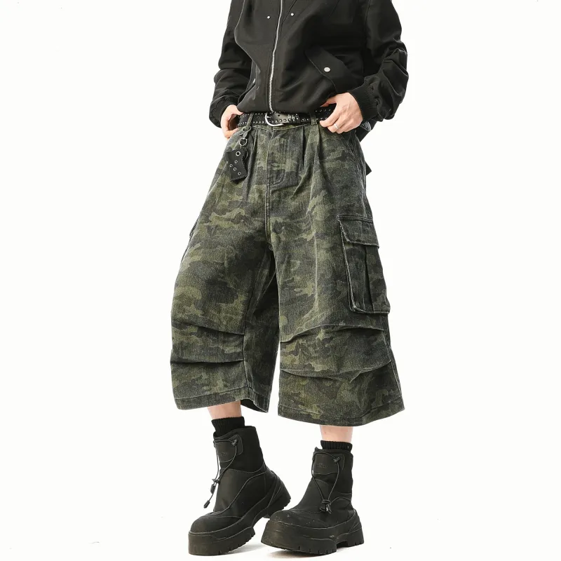 David Bakken Cargo Shorts Unisex Green-2