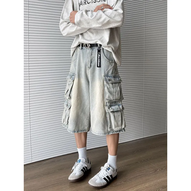 David Bakken Denim Shorts Unisex Light Blue-5