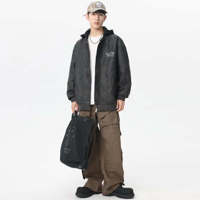 David Bakken x DAOMEIXIONG LIANMINGKUAN Leather Jacket Unisex-4