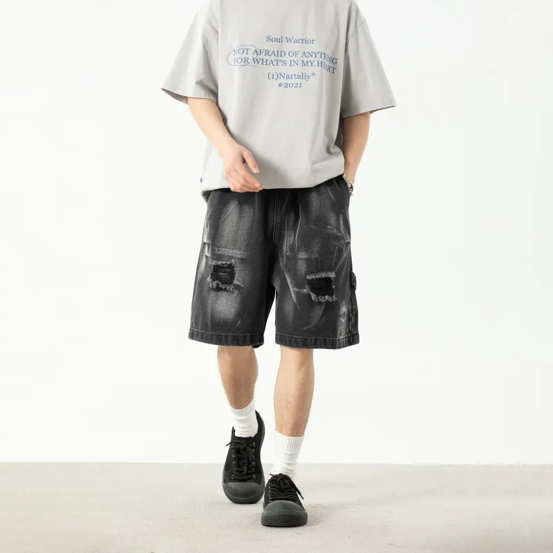 David Bakken Denim Shorts Unisex Black-2