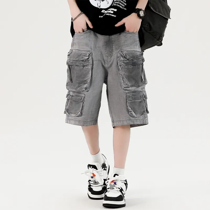 David Bakken Cargo Shorts Unisex Dirty Gray-2