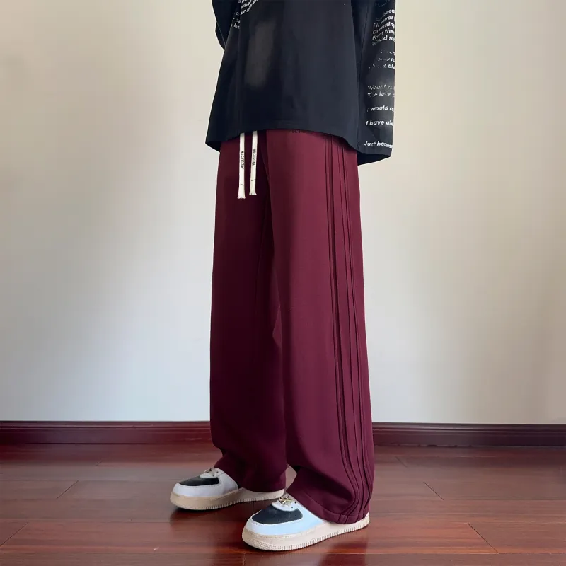 David Bakken Casual Pants Unisex Angora Red-3