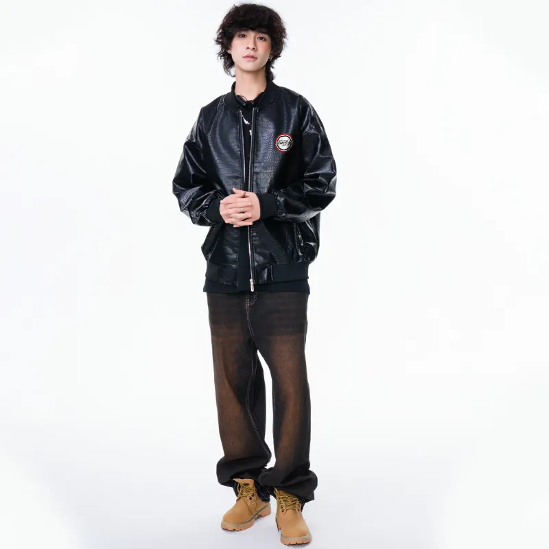 David Bakken x DAOMEIXIONG Leather Jacket Unisex-4