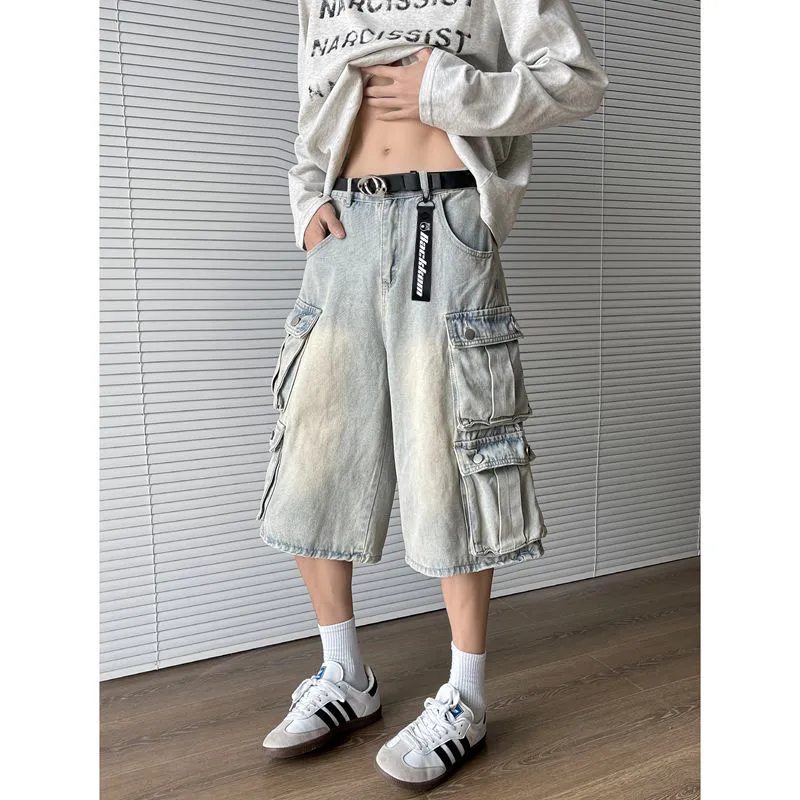 David Bakken Denim Shorts Unisex Light Blue-2