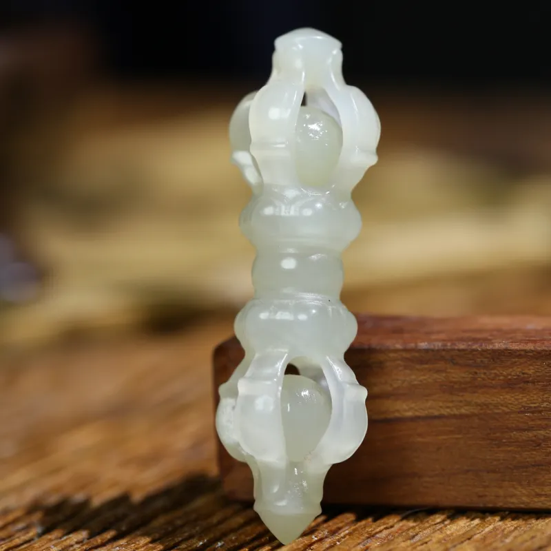 Jade Charm Yao Hetian Jade Pendants White Jade/Pale Greenish White Jade Unisex-2