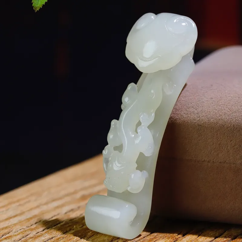 Jade Charm Yao Hetian Jade Pendants White Jade/Pale Greenish White Jade Unisex-4