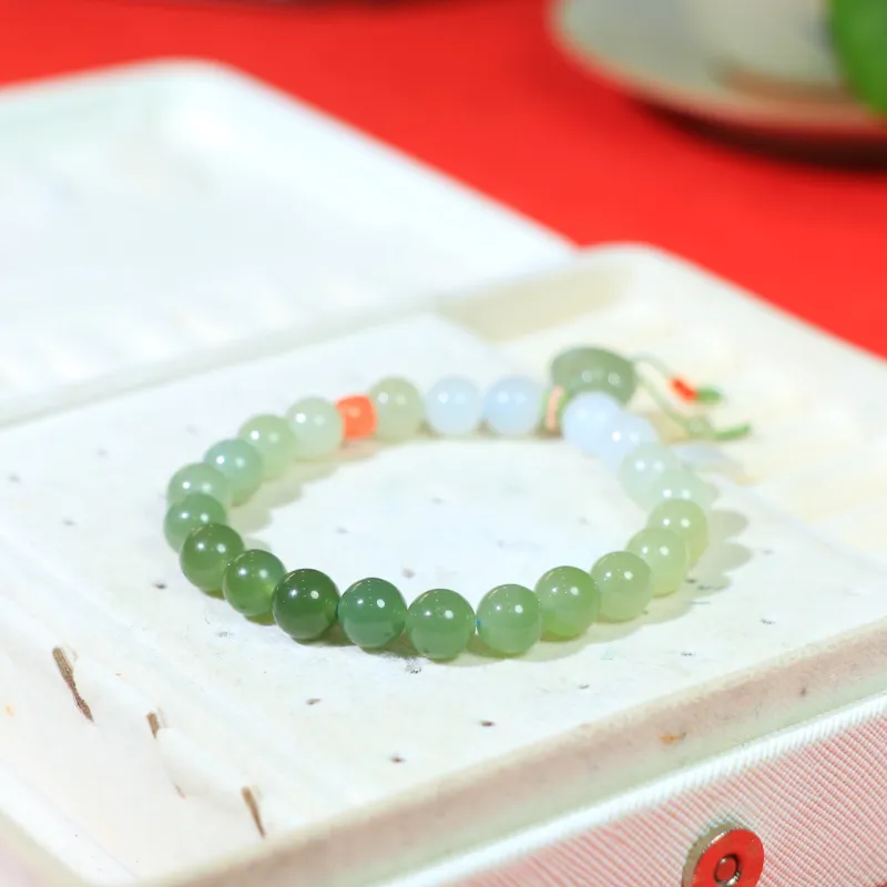 Jade Charm Yao Hetian Jade Bracelets White Jade/Pale Greenish White Jade Unisex-2