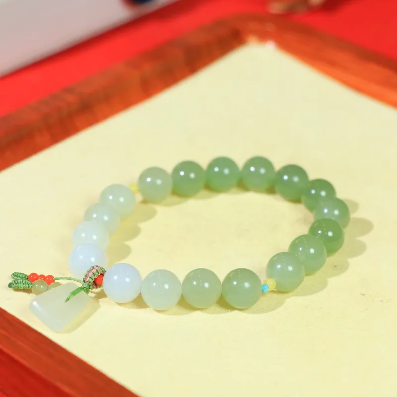 Jade Charm Yao Hetian Jade Bracelets White Jade/Pale Greenish White Jade Unisex-2