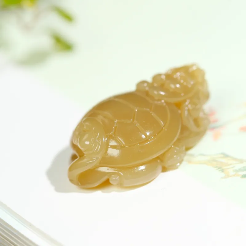 Jade Charm Yao Hetian Jade Pendants Sugar Jade Unisex-2