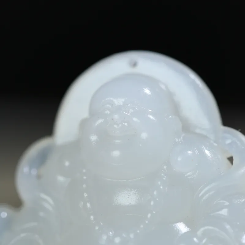 Jade Charm Yao Hetian Jade Pendants White Jade/Pale Greenish White Jade Unisex-2