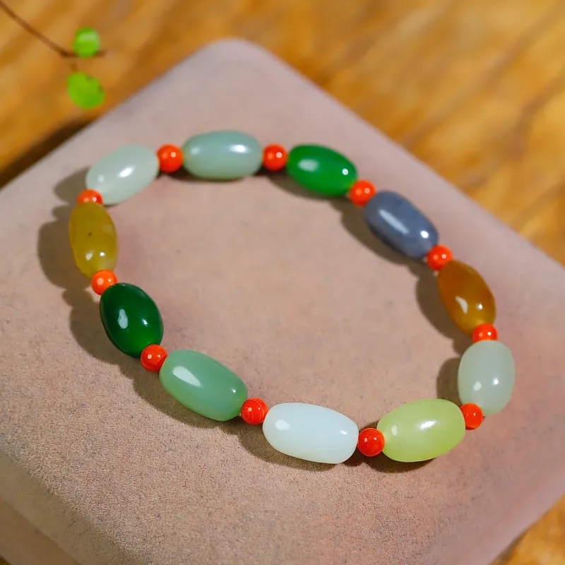 Jade Charm Yao Hetian Jade Bracelets White Jade/Pale Greenish White Jade Unisex-6