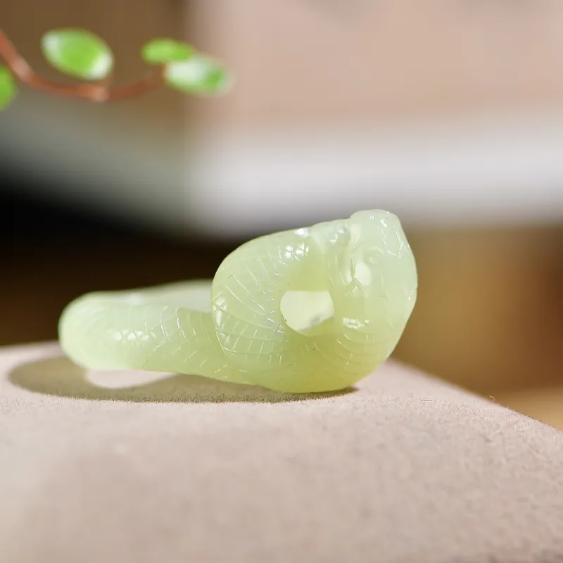 Jade Charm Yao Hetian Jade Rings White Jade/Pale Greenish White Jade Unisex-4