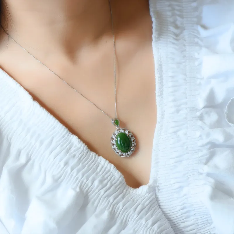 Jade Charm Yao Hetian Jade Pendants Jasper Women's-1