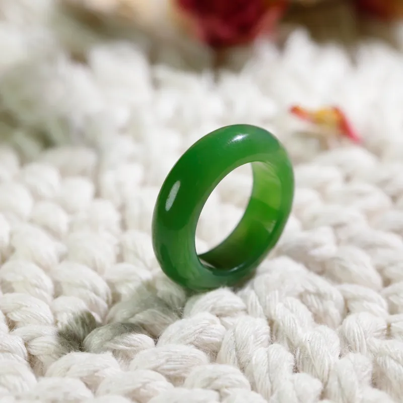 Jade Charm Yao Hetian Jade Rings Jasper Unisex-1