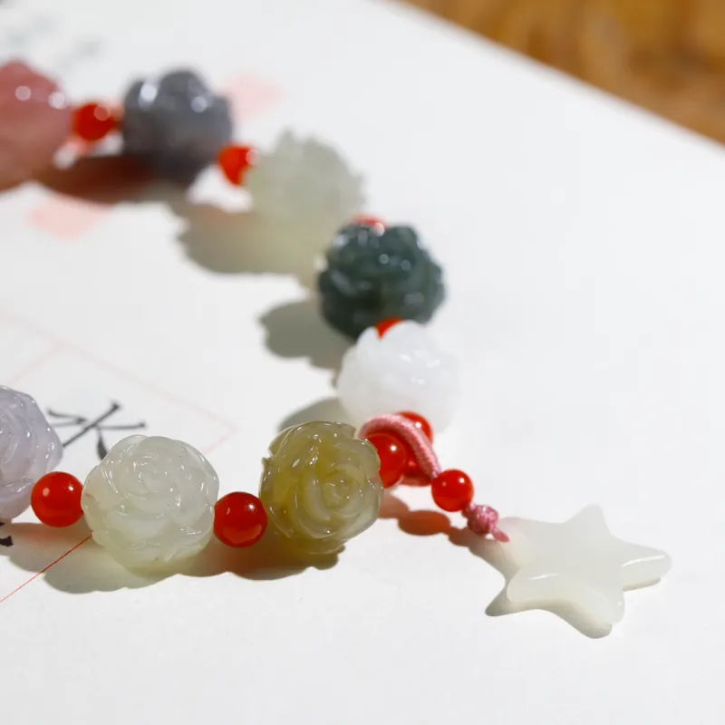 Jade Charm Yao Hetian Jade Bracelets White Jade/Pale Greenish White Jade Women's-3