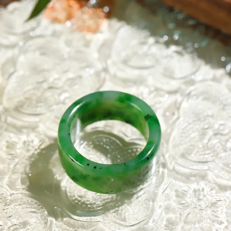 Jade Charm Yao Hetian Jade Rings Jasper Unisex-5